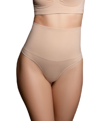 Alternative view of BYE-BRA – CINTA MODELADORA SEM COSTURAS ESTILO TANGA BEGE – TAMANHO M