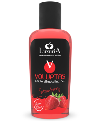 INTIMATELINE LUXURIA - VOLUPTAS GEL DE MASSAGEM COMESTÍVEL EFEITO AQUECEDOR - MORANGO 100 ML
