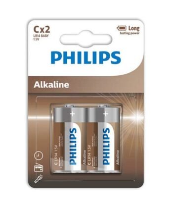 PHILIPS - PILHAS ALCALINAS C LR14 BLISTER*2