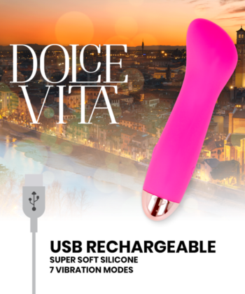 Visão alternativa de DOLCE VITA - VIBRADOR RECARREGÁVEL UM PINK 7 VELOCIDADE