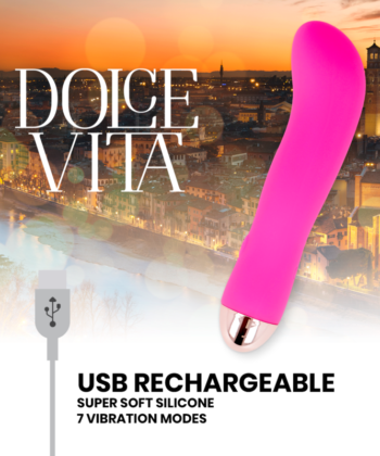 Visão alternativa de DOLCE VITA - VIBRADOR RECARREGÁVEL DUAS VELOCIDADES PINK 7