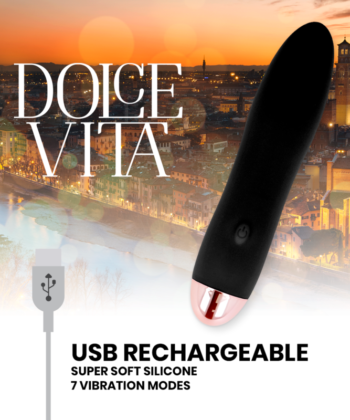 DOLCE VITA - VIBRADOR RECARREGÁVEL QUATRO PRETO 7 VELOCIDADES - Image 3