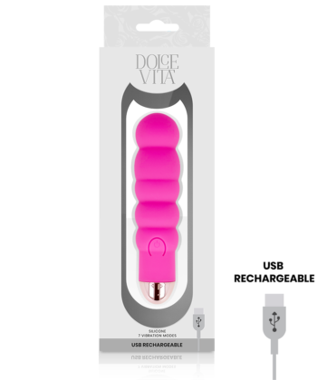 Visão alternativa de DOLCE VITA - VIBRADOR RECARREGÁVEL SEIS PINK 7 VELOCIDADES