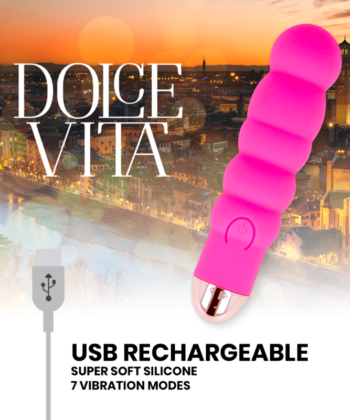 DOLCE VITA - VIBRADOR RECARREGÁVEL SEIS PINK 7 VELOCIDADES - Image 4
