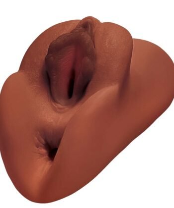 PDX PLUS – MASTURBADOR VAGINAL REALISTA DUPLA ENTRADA CASTANHO