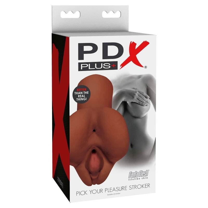 PDX PLUS - ESCOLHA SEU PRAZER MASTURBADOR DUPLO MARROM - Imagem 2