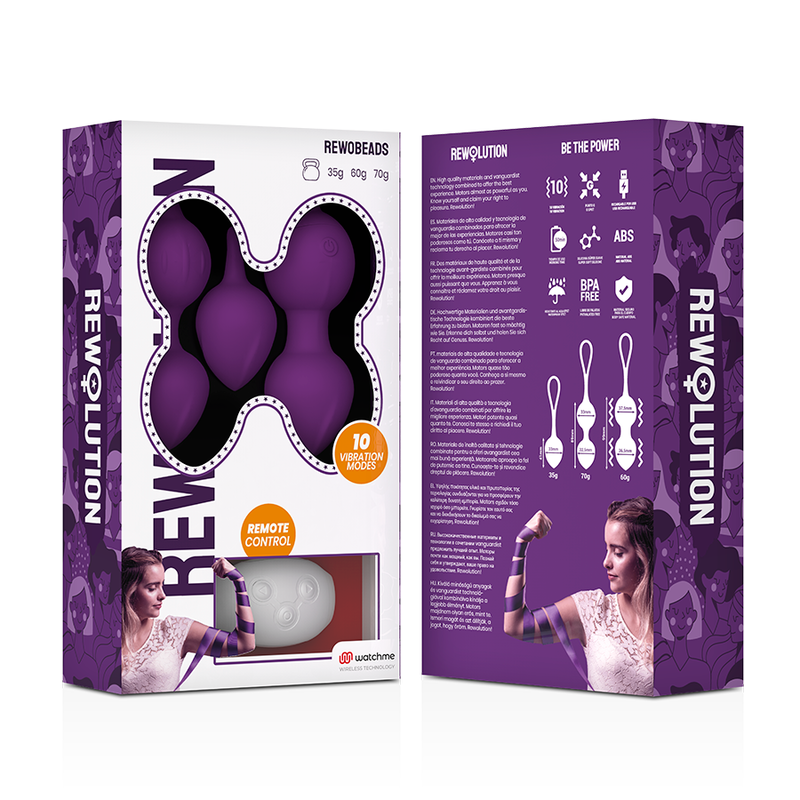 REWOLUTION - REWOBEADS BOLAS VIBRATÓRIAS CONTROLE REMOTO COM TECNOLOGIA WATCHME - Imagem 5