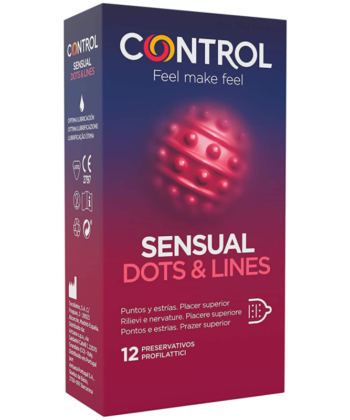 CONTROL - PONTOS E LINHAS SENSUAIS PONTOS E ESTRIAS 12 UNIDADES