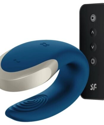 SATISFYER - VIBRADOR DOUBLE LOVE LUXURY PARTNER AZUL
