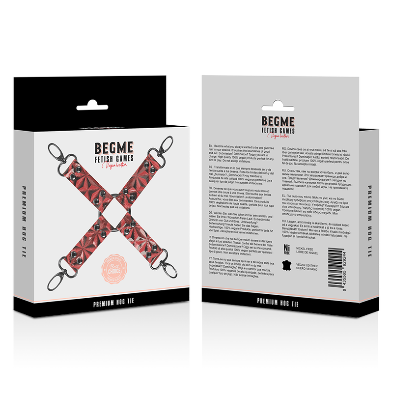 BEGME - GRAVATA DE PORCO DE COURO VEGANO PREMIUM RED EDITION - Imagem 5