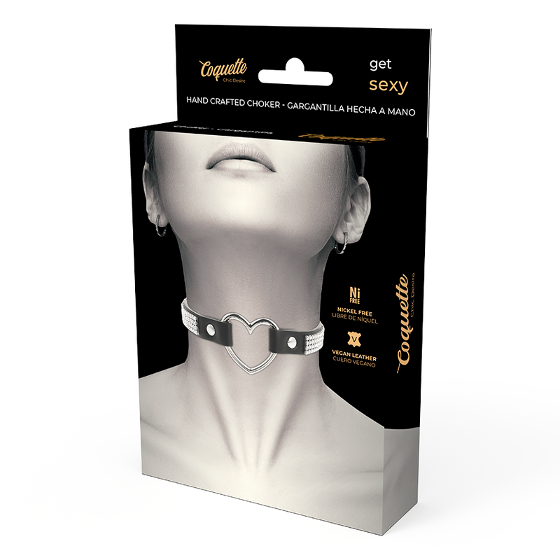 COQUETTE CHIC DESIRE - GARGANTILHA DE COURO VEGANO COM CORAÇÃO - Image 4
