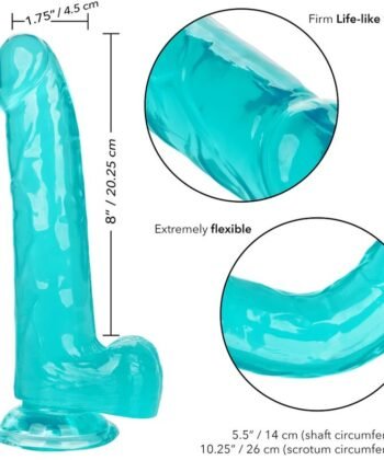 CALEXOTICS - DILDO QUEEN TAMANHO AZUL 20.3 CM - Imagem 3