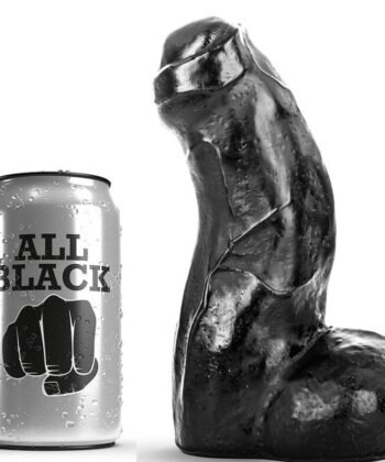 ALL BLACK - DONG REALISTA PRETO 17 CM