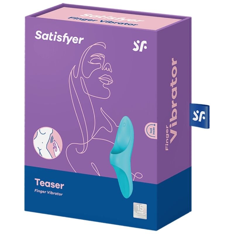 SATISFYER - VIBRADOR DE DEDO TEASER LUZ AZUL - Image 5
