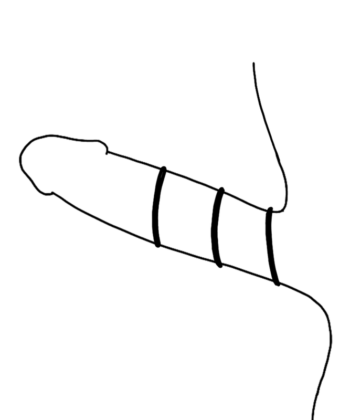 Visão alternativa de OHMAMA - CONJUNTO DE 3 ANÉIS DE SILICONE PRETOS