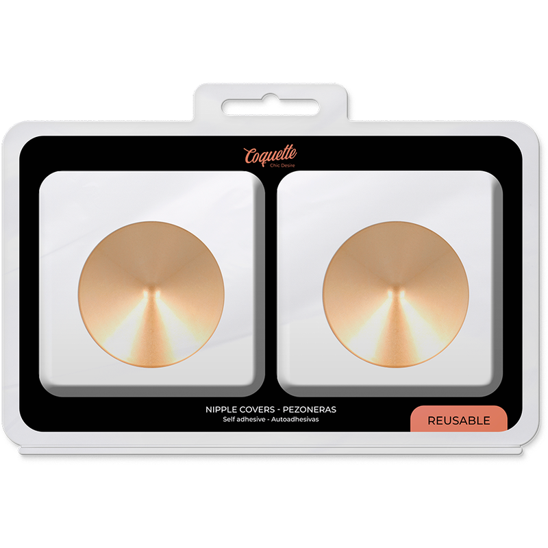 COQUETTE CHIC DESIRE - CUBRE PEZONES METAL CIRCULOS DORADOS - Image 2