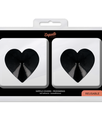 Alternative view of COQUETTE CHIC DESIRE - CUBRE PEZONES METAL CORAZONES NEGROS