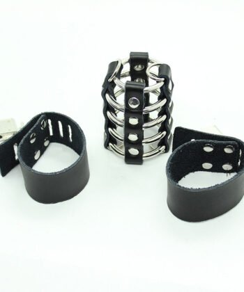 OHMAMA FETISH - GAIOLA PARA PÉNIS COM ANÉIS DE METAL E ALAS DE COURO - Image 3