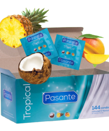 PASANTE - DE PRESERVATIVOS SABORES TROPICAIS 144 UNIDADES