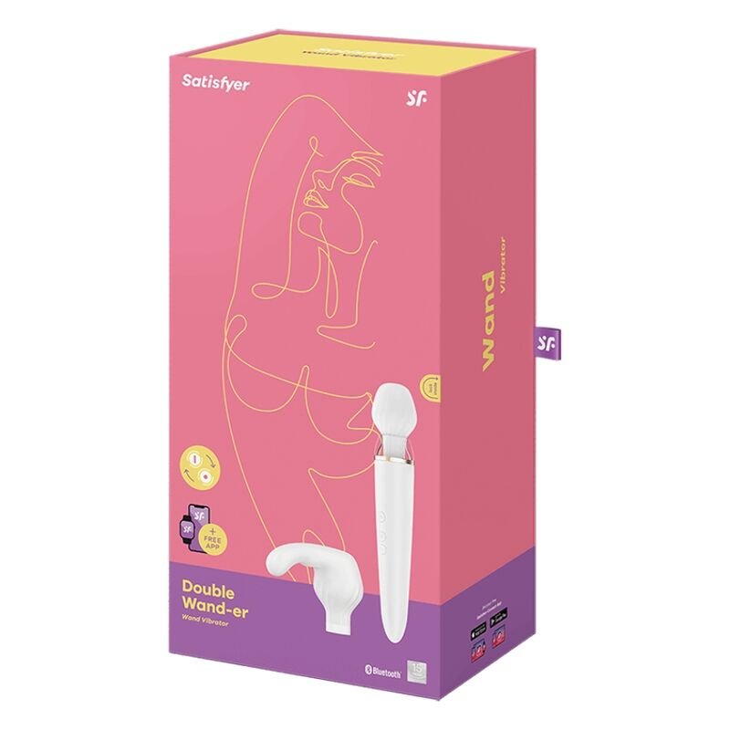 SATISFYER - APLICATIVO DOUBLE WANDER BRANCO - Imagem 4