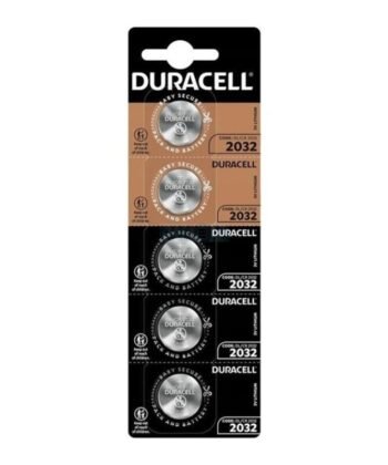 DURACELL - BATERIA BOTO LITIO CR2032 3V 5 UNIDADE
