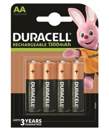 DURACELL - BATERIA RECARREGVEL HR6 AA 1300mAh 4 UNIDADE