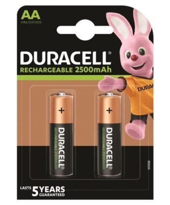DURACELL - BATERIA RECARREGVEL HR6 AA 2500mAh 2 UNIDADE