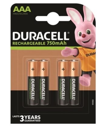 DURACELL - BATERIA RECARREGVEL HR03 AAA 750mAh 4 UNIDADE