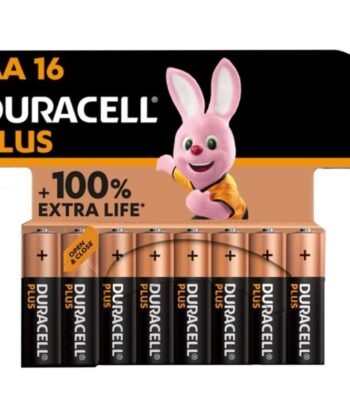 DURACELL - PLUS POWER 100 BATERIA ALCALINA AA LR6 16 UNIDADE