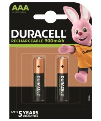 DURACELL - BATERIA RECARREGVEL HR03 AAA 900mAh 2 UNIDADE