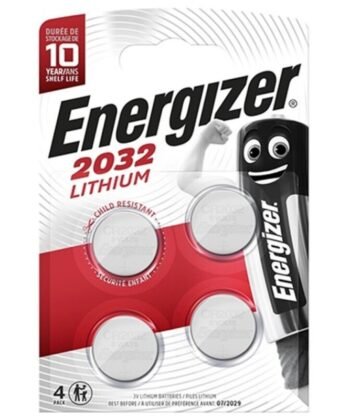 ENERGIZER - BATERIA BOTO DE LÍTIO CR2032 3V 4 UNIDADE