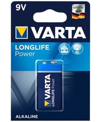 VARTA - BATERIA ALCALINA DE POTÊNCIA LONGLIFE 9V LR61 1 UNIDADE