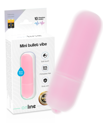 ONLINE - MINI BALA VIBRADORA ROSA