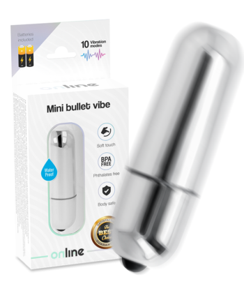 ONLINE - MINI BALA VIBRADORA PLATEADA