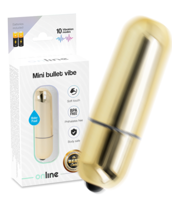 ONLINE - MINI BALA VIBRADORA DORADA