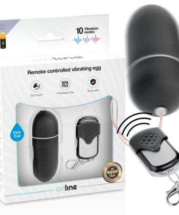 ONLINE - HUEVO VIBRADOR CONTROL REMOTO L NEGRO