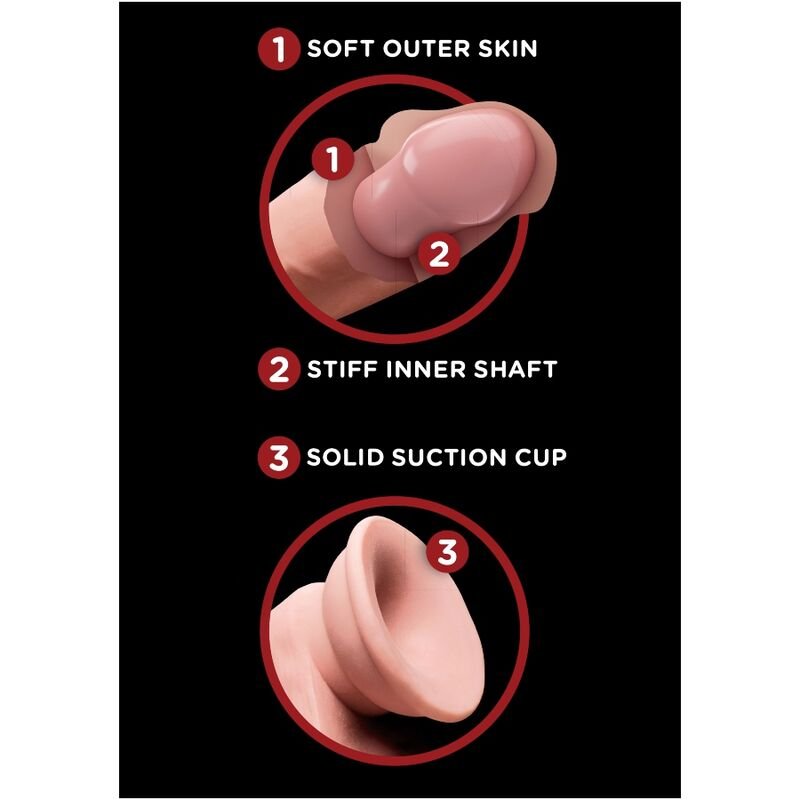 KING COCK - PLUS 3D DILDO BALANANDO BOLAS 15.2 CM PELE CLARA - Image 2