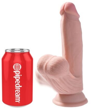 KING COCK - PLUS 3D DILDO BALANANDO BOLAS 15.2 CM PELE CLARA - Image 5