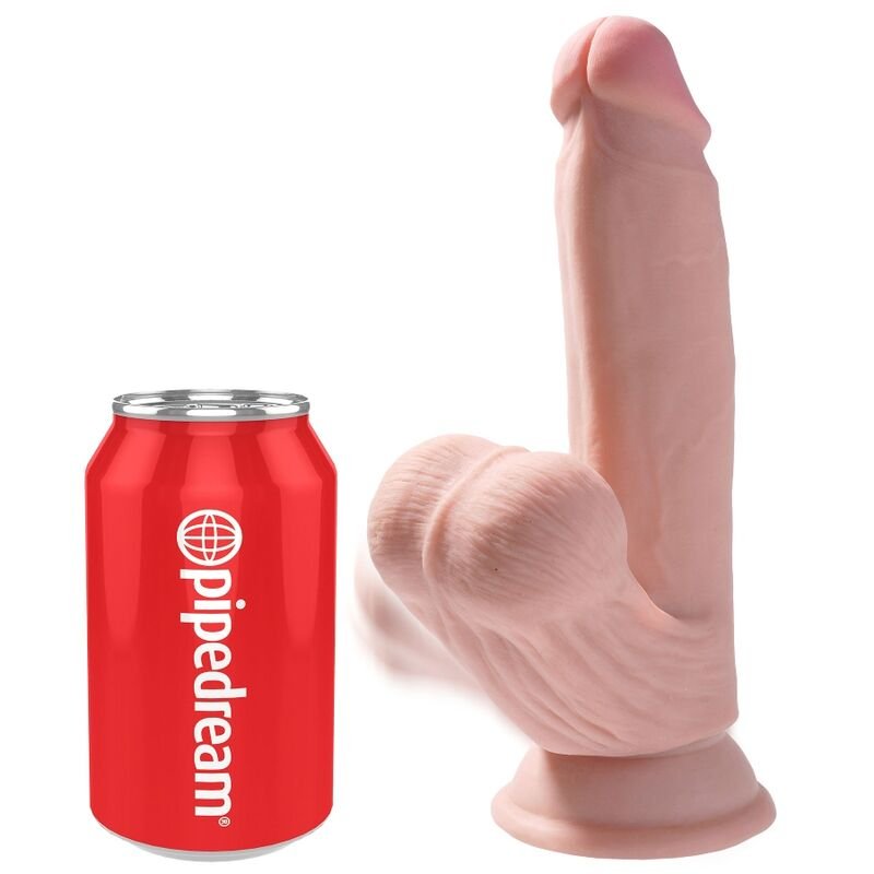 KING COCK - PLUS 3D DILDO BALANANDO BOLAS 15.2 CM PELE CLARA - Image 5