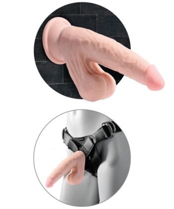 KING COCK - PLUS 3D DILDO BALANANDO BOLAS 15.2 CM PELE CLARA - Image 3