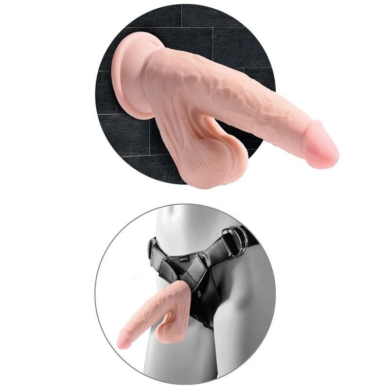 KING COCK - PLUS 3D DILDO BALANANDO BOLAS 15.2 CM PELE CLARA - Image 3