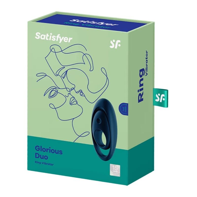 SATISFYER - GLORIOUS DUO ANEL VIBRADOR AZUL - Imagem 3