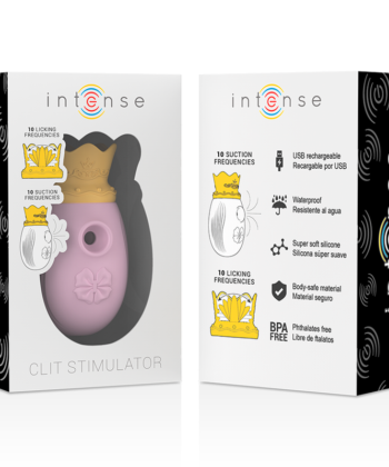 Visão alternativa de INTENSE - ESTIMULADOR CLÍTORIS 10 MODOS DE SUCCIÓN Y LICKING - ROSA