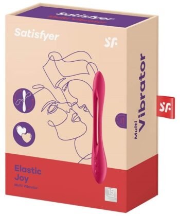 SATISFYER – ELASTIC JOY MULTI VIBRADOR FLEXÍVEL VERMELHO - Image 3