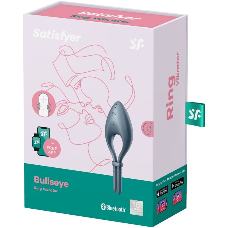 SATISFYER - BULLSEYE ANILLO VIBRADOR APP GRIS - Image 3