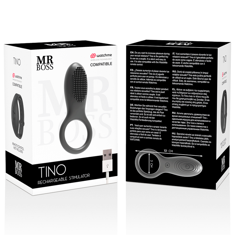 MR BOSS - TINO ANILLO ESTIMULADOR + MANDO CONTROL REMOTO WATCHME - Imagem 2