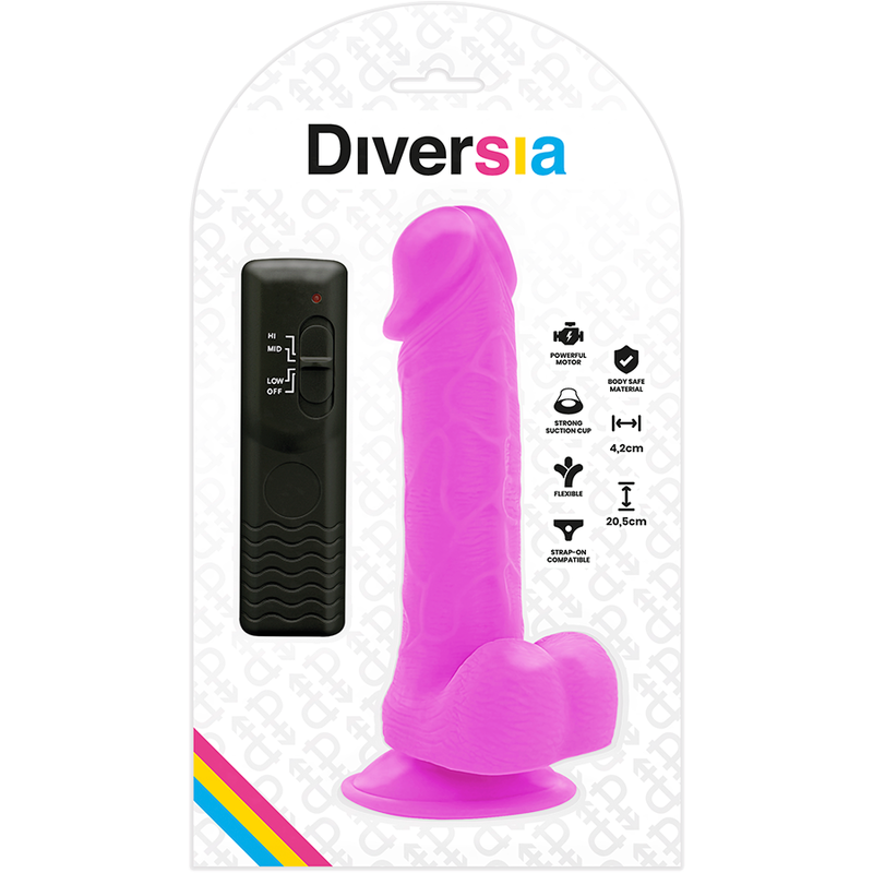 DIVERSIA - FLEXÍVEL VIBRATÓRIO ROXO 20.5 CM -O- 4.2 CM - Image 4