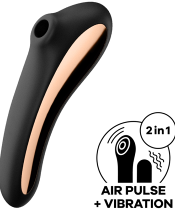 Visão alternativa de SATISFYER - VIBRADOR DE PULSO DE AR DUAL KISS PRETO