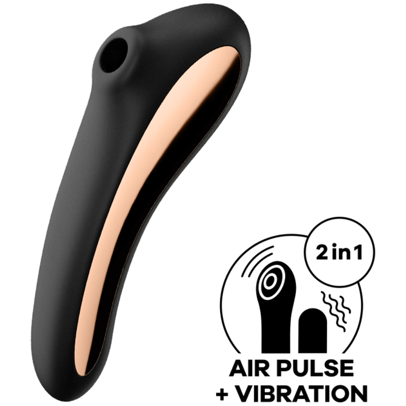 SATISFYER - DUAL KISS ESTIMULADOR CLITORIS NEGRO - Imagem 2