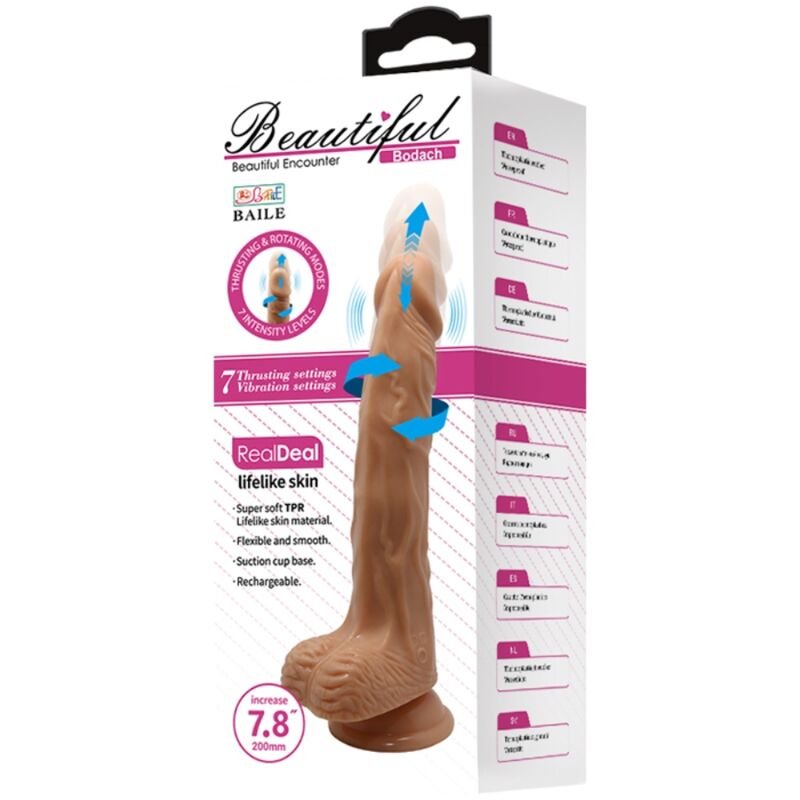 PRETTY LOVE BAILE – DILDO REALISTA VIBRATÓRIO ROTATIVO 20 CM - Image 4
